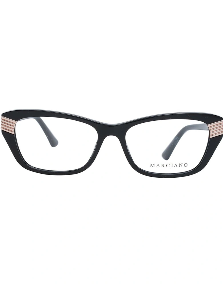 Black Cat Eye Plastic Frame Glasses with Demo Lenses Women