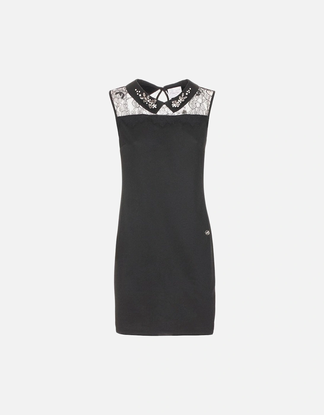 Lace Collar Sleeveless Dress MA1659 Women - Black Dresses, 3 of 2