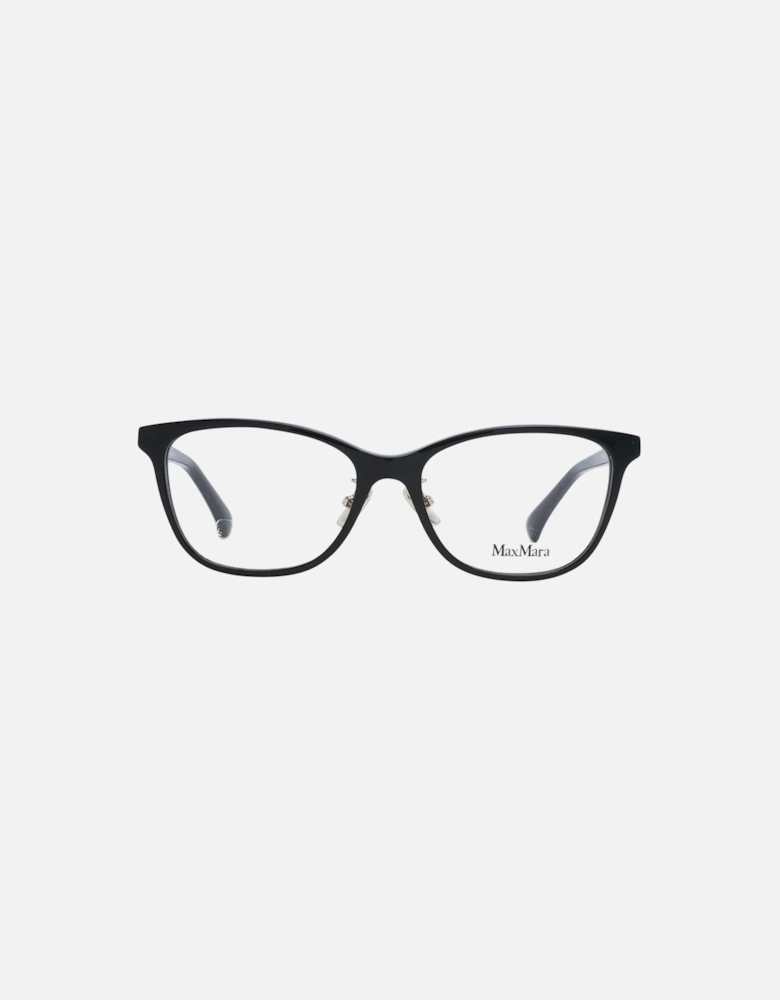 Black Plastic Rectangle Glasses with Demo Lenses and Branded Case
