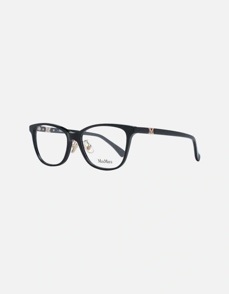 Black Plastic Rectangle Glasses with Demo Lenses and Branded Case