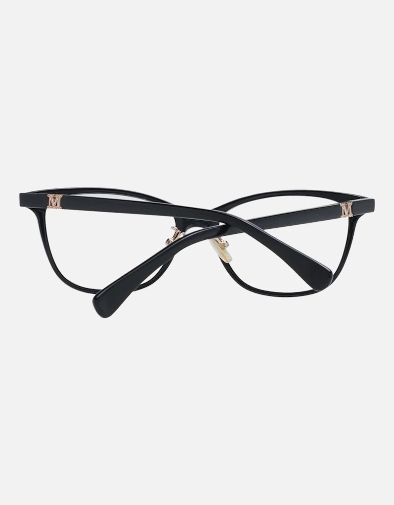 Black Plastic Rectangle Glasses with Demo Lenses and Branded Case
