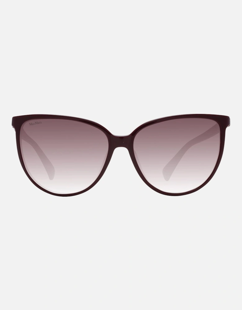 Burgundy Butterfly Sunglasses with Gradient Lenses Women