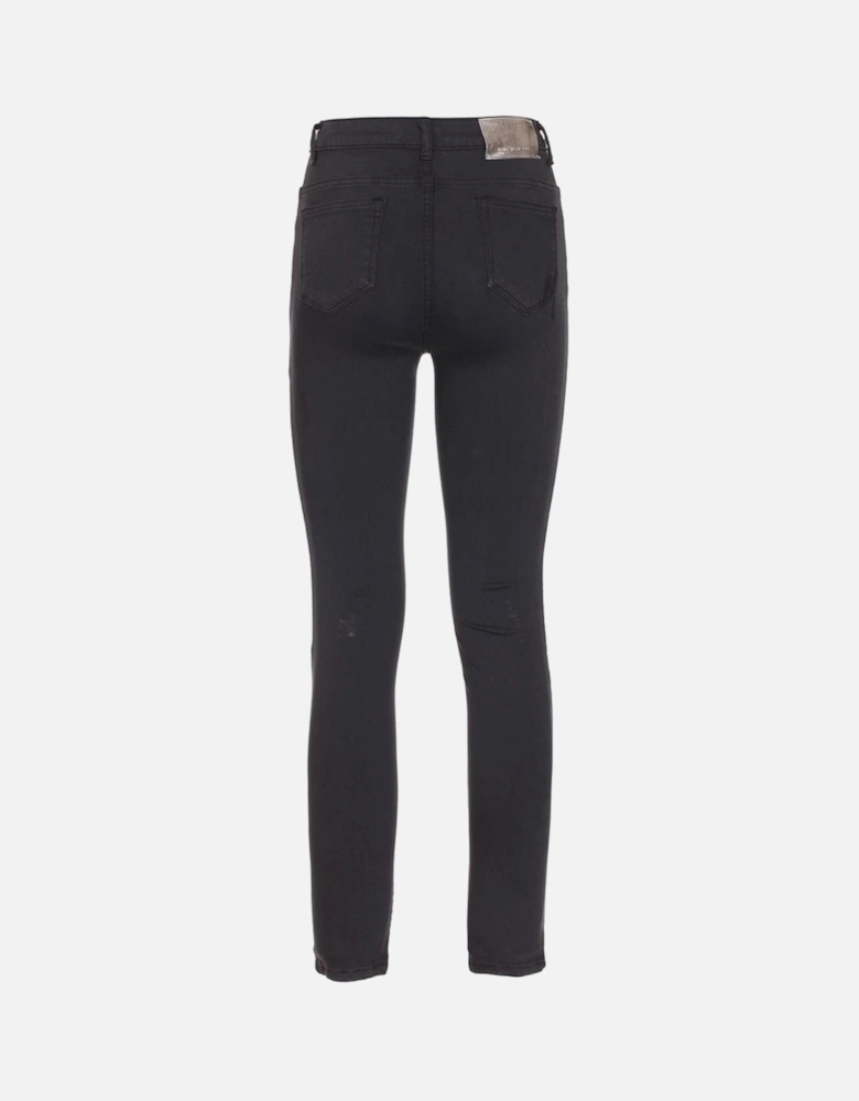 High Waisted Skinny Jeans Black Women Jeans