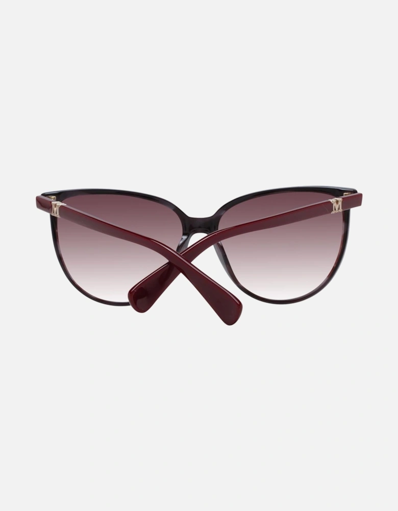Burgundy Butterfly Sunglasses with Gradient Lenses Women