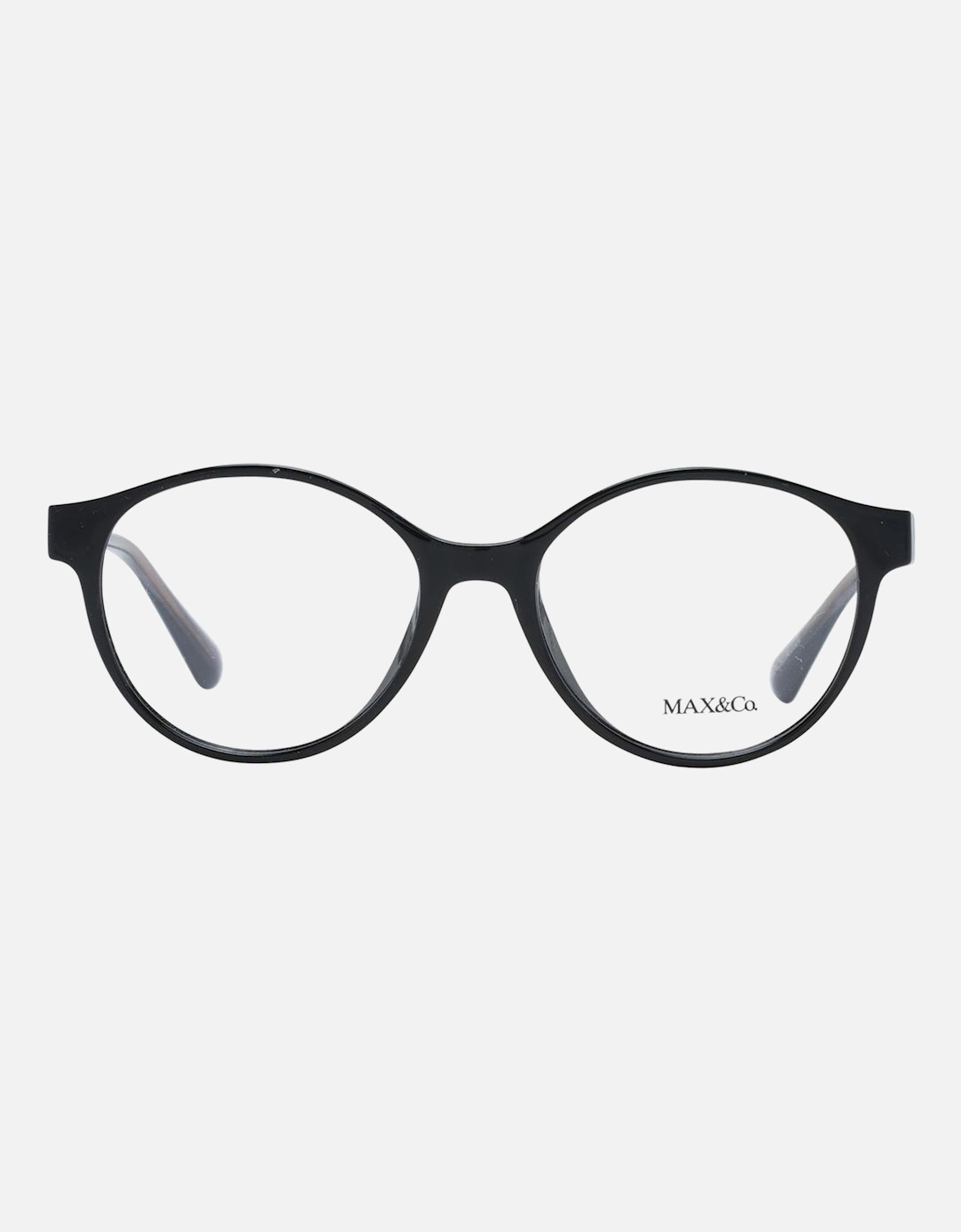 Black Plastic Round Eyeglasses with Demo Lenses Women Frames