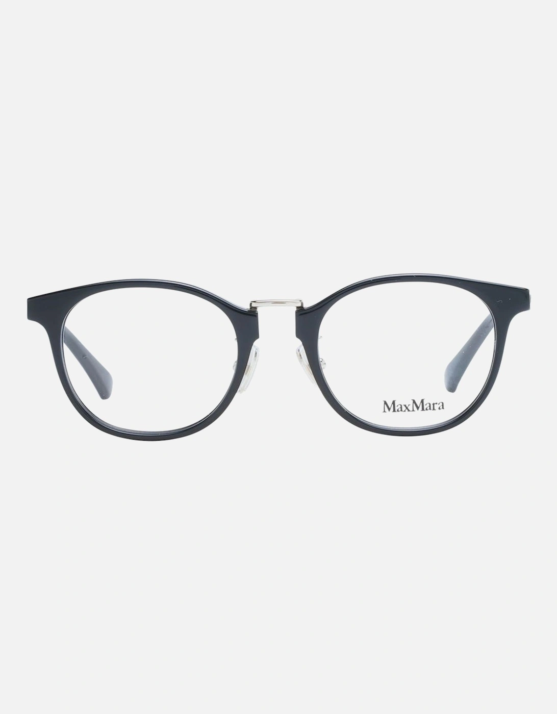 Black Round Plastic Eyeglasses with Demo Lenses Women Frames