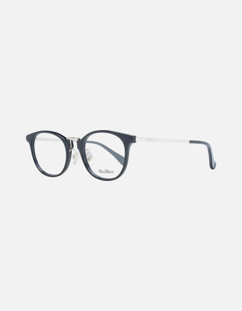 Black Round Plastic Eyeglasses with Demo Lenses Women Frames