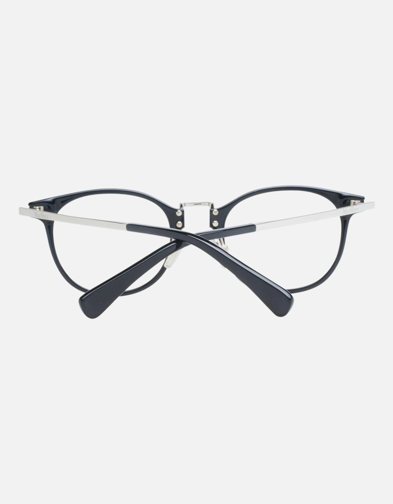 Black Round Plastic Eyeglasses with Demo Lenses Women Frames