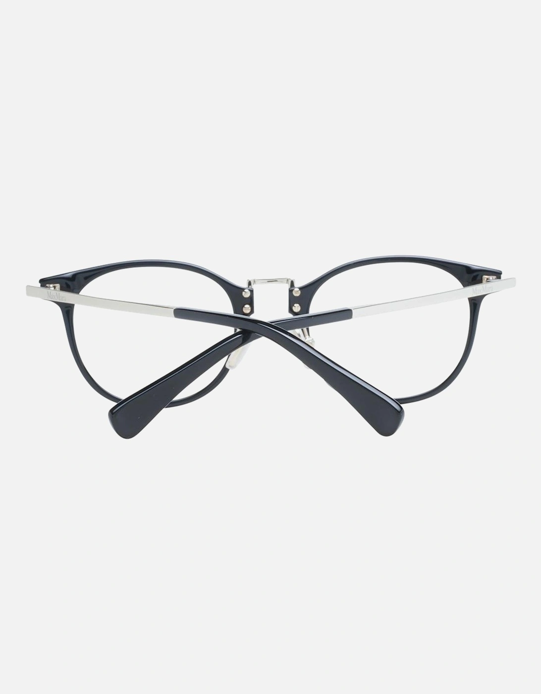 Black Round Plastic Eyeglasses with Demo Lenses Women Frames