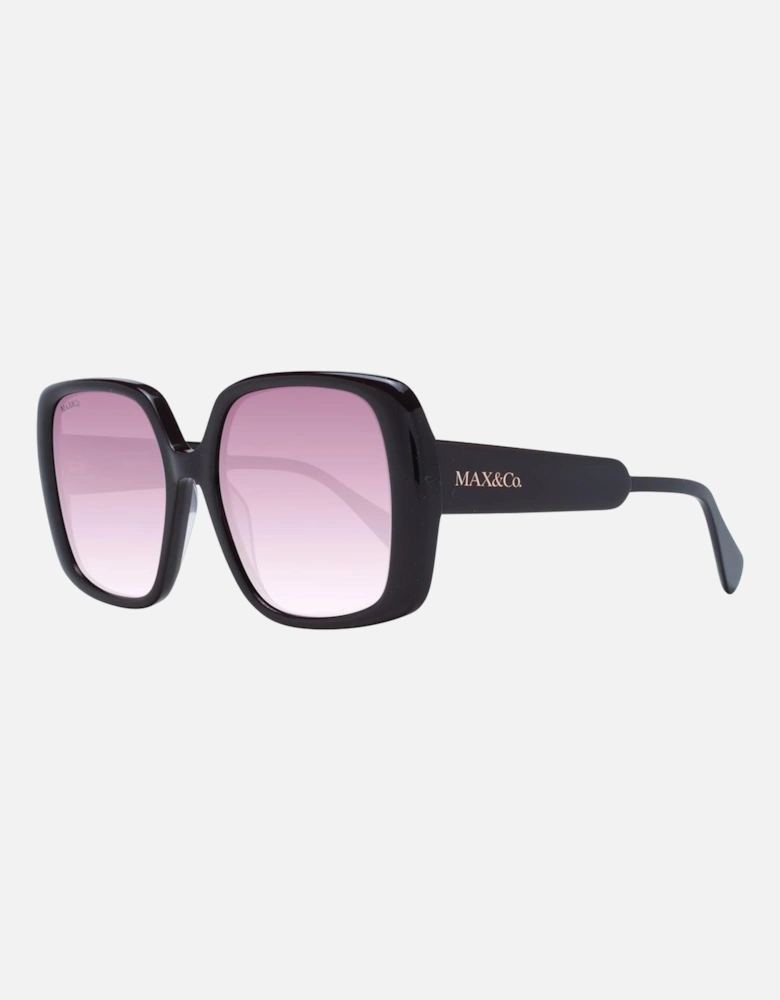 Burgundy Gradient Square Sunglasses for Women - Brown