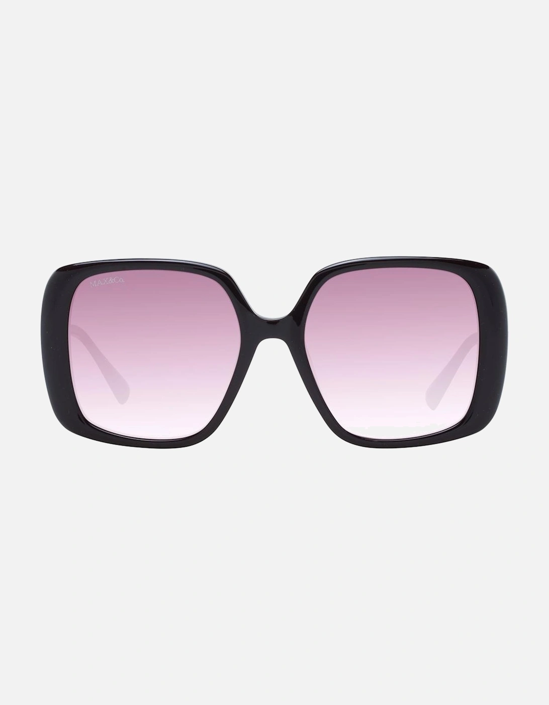 Burgundy Gradient Square Sunglasses for Women - Brown