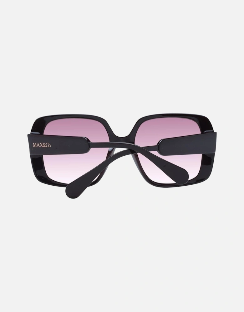 Burgundy Gradient Square Sunglasses for Women - Brown