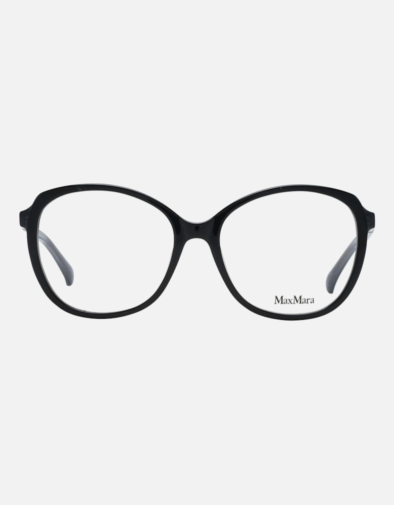 Black Plastic Butterfly Frame Glasses with Demo Lenses - 57-17-140