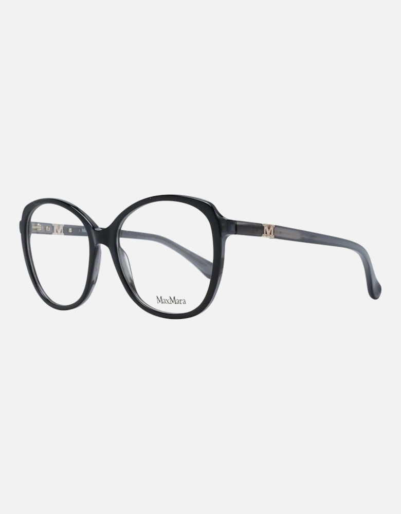 Black Plastic Butterfly Frame Glasses with Demo Lenses - 57-17-140
