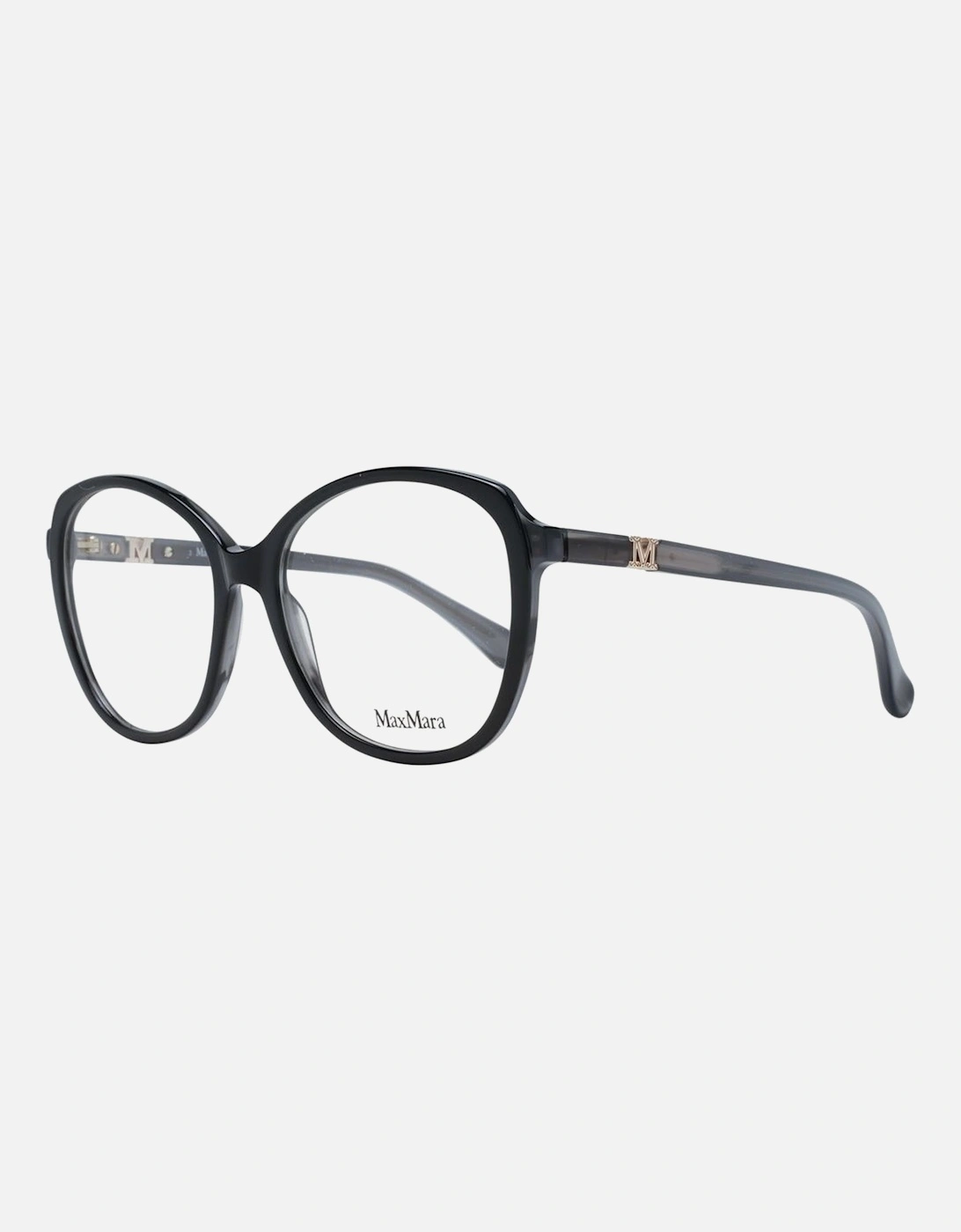 Black Plastic Butterfly Frame Glasses with Demo Lenses - 57-17-140, 4 of 3