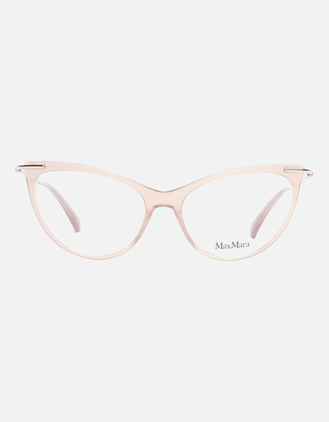 Beige Cat Eye Glasses with Demo Lenses Women Frames