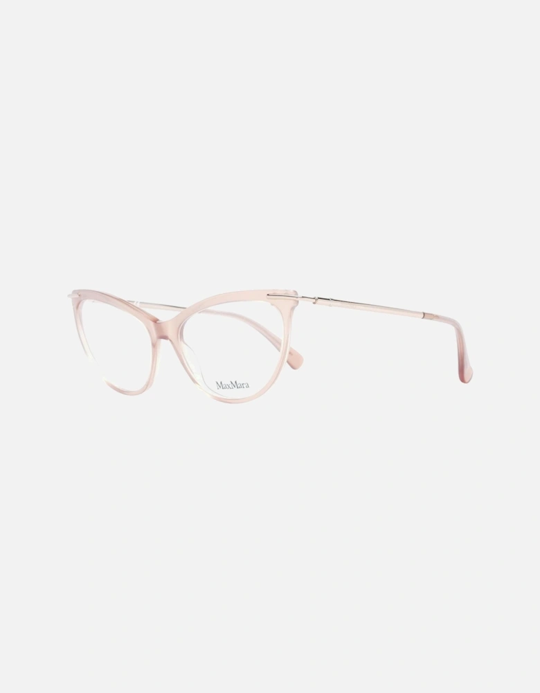 Beige Cat Eye Glasses with Demo Lenses Women Frames