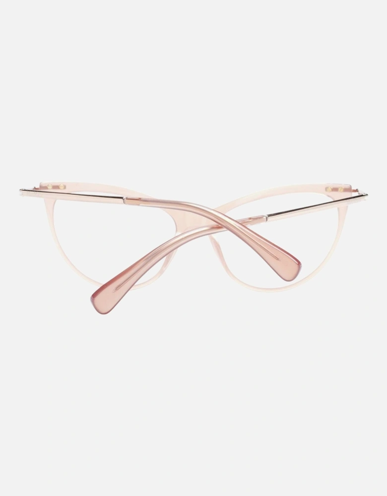 Beige Cat Eye Glasses with Demo Lenses Women Frames