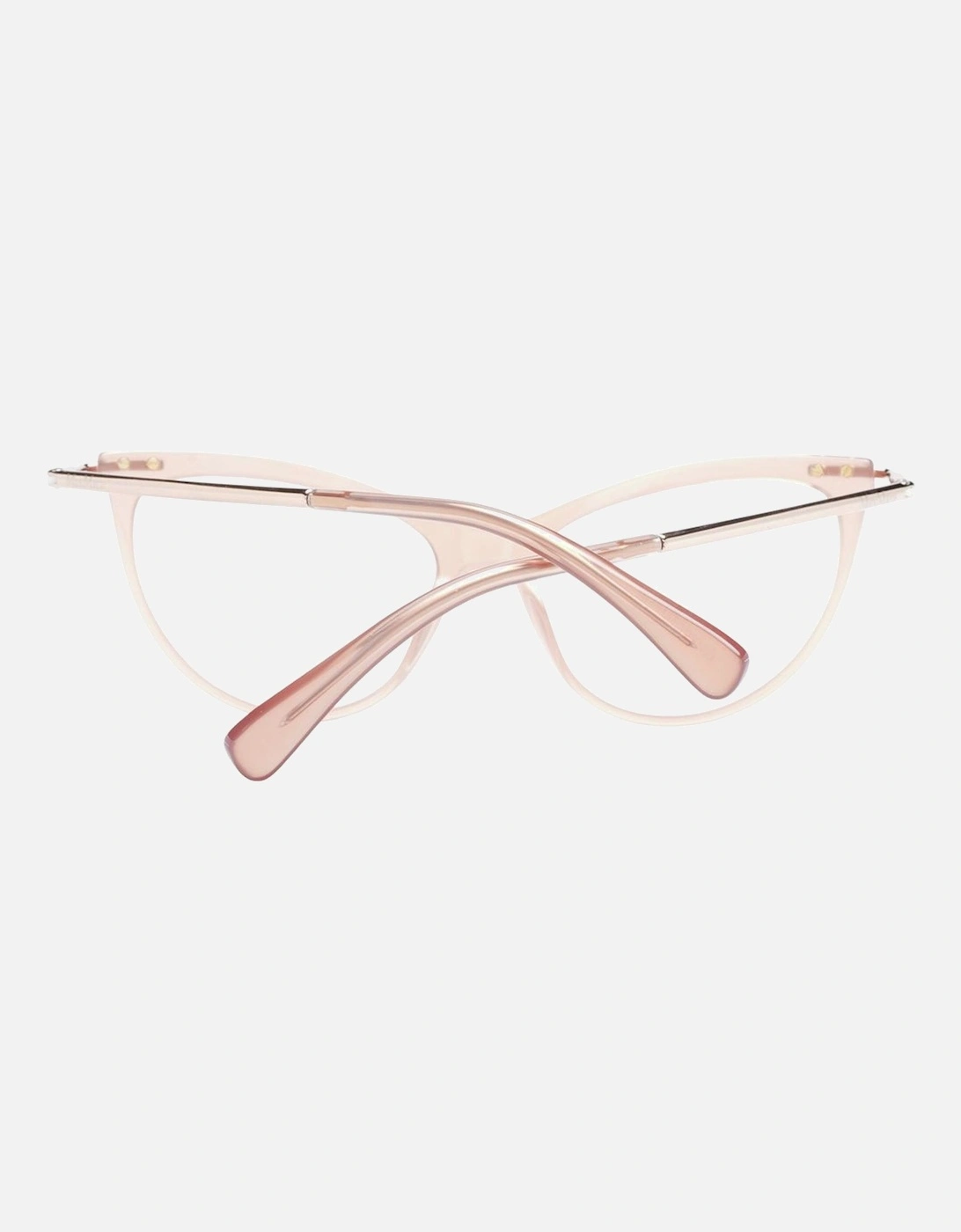 Beige Cat Eye Glasses with Demo Lenses Women Frames