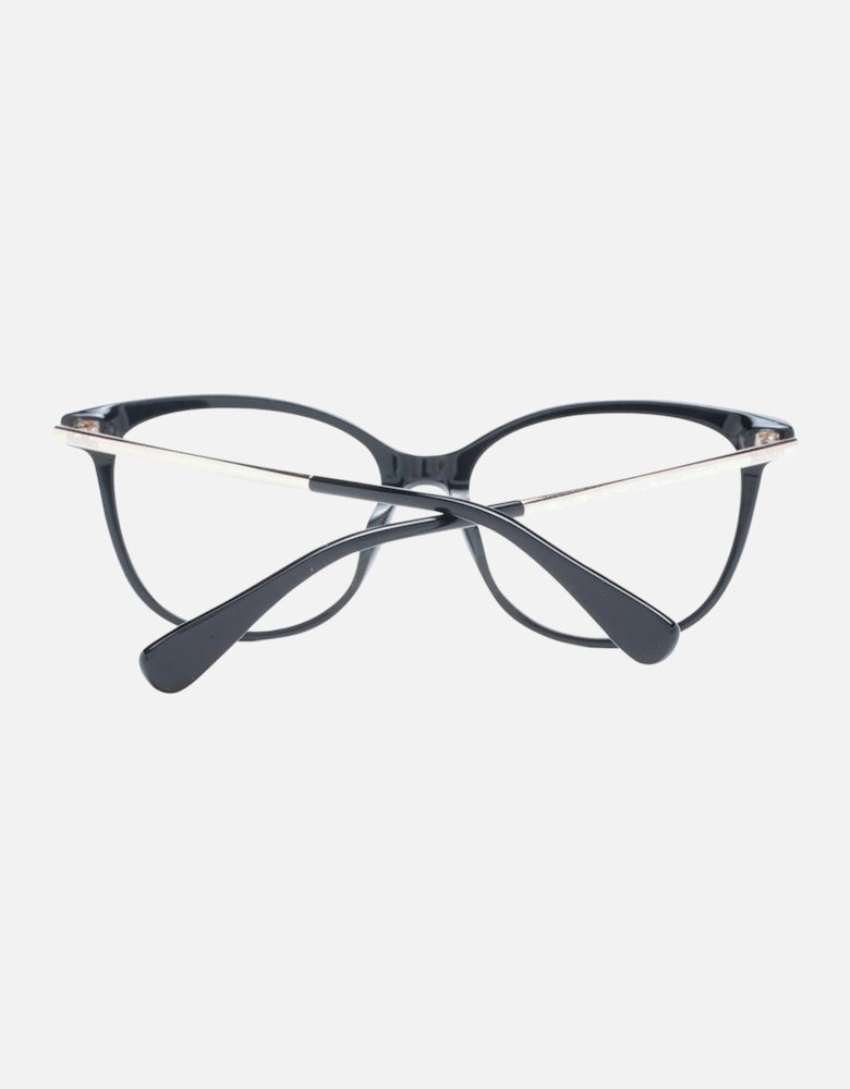 Black Square Plastic Frame Demo Glasses Women