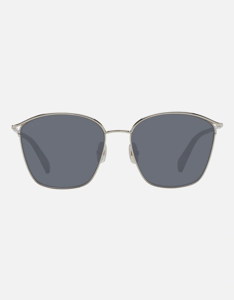 Gold Square Sunglasses with Green Lenses - 100% UVA & UVB Protection