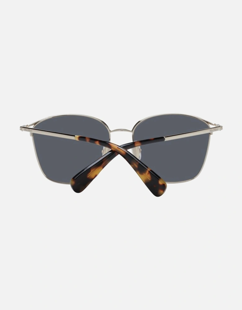 Gold Square Sunglasses with Green Lenses - 100% UVA & UVB Protection