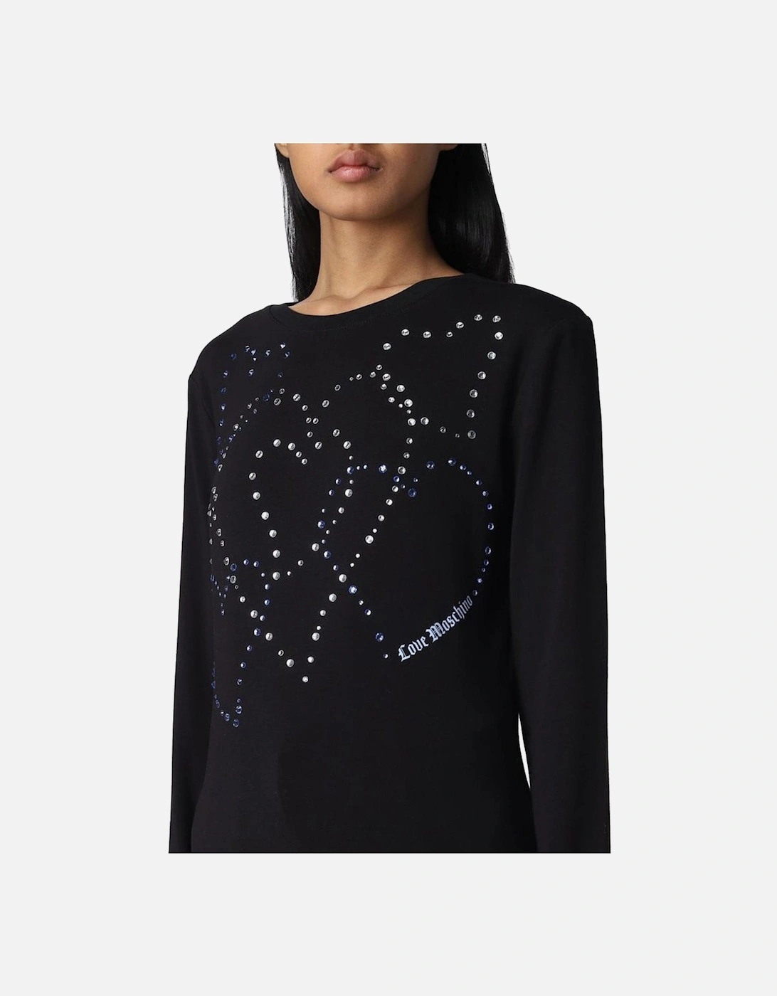 CrystalEmbellished LS Tee LO10215 Women - Black Sweaters