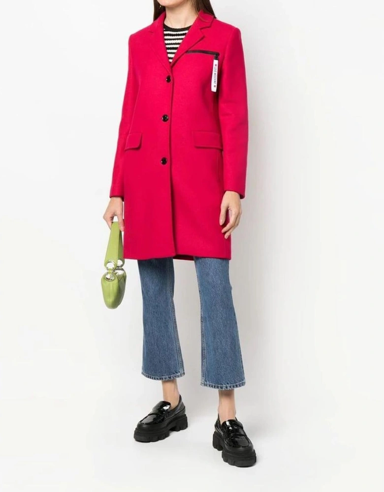 Red Wool Coat Classic Style Women Jackets