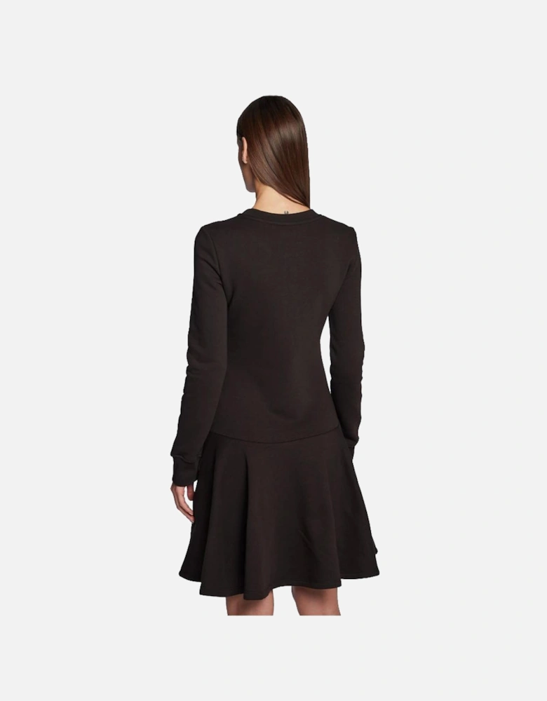 Aline Sweatshirt Dress Long Sleeve Women - Black Dresses