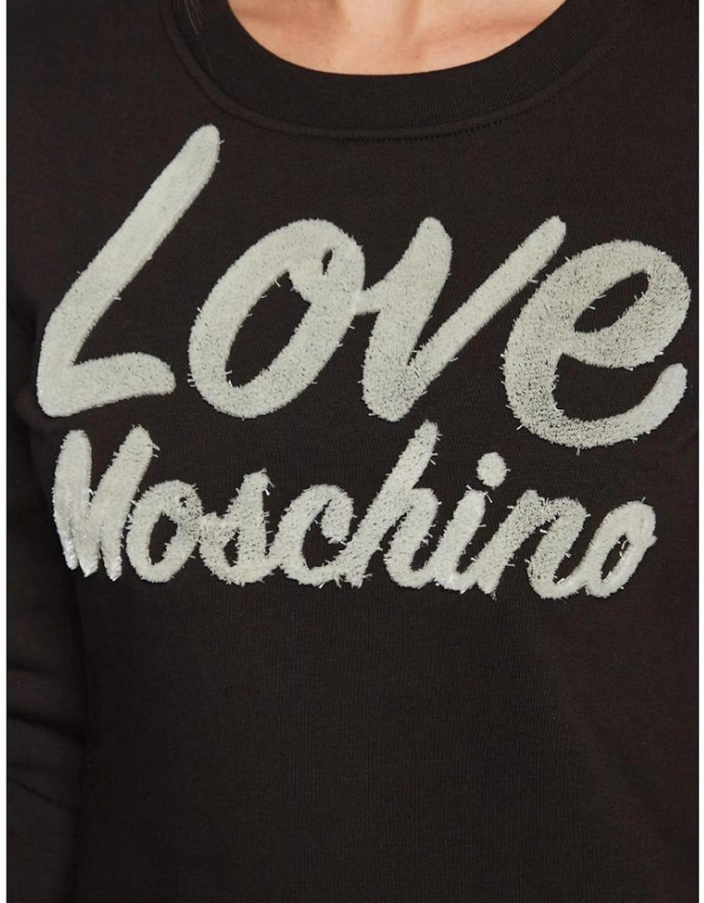 Aline Sweatshirt Dress Long Sleeve Women - Black Dresses