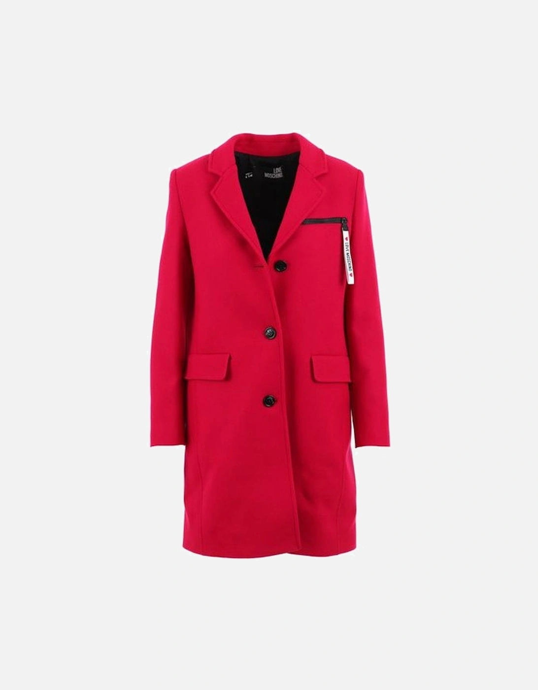 Red Wool Coat Classic Style Women Jackets, 5 of 4