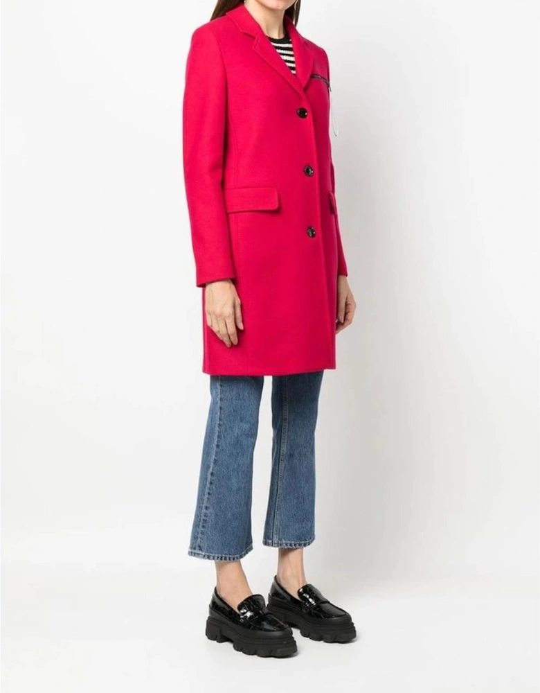 Red Wool Coat Classic Style Women Jackets