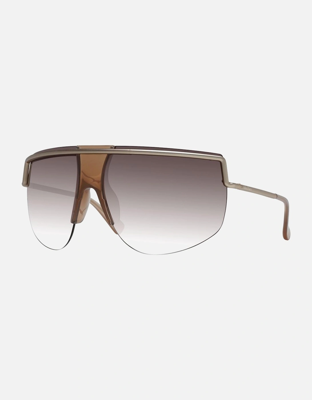 Gold Aviator Sunglasses with Brown Gradient Lenses - Category 3 Women, 4 of 3