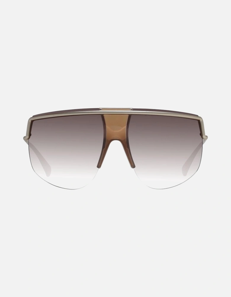 Gold Aviator Sunglasses with Brown Gradient Lenses - Category 3 Women