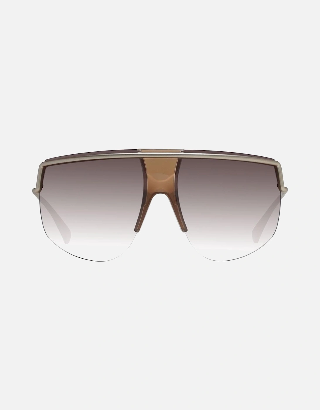Gold Aviator Sunglasses with Brown Gradient Lenses - Category 3 Women