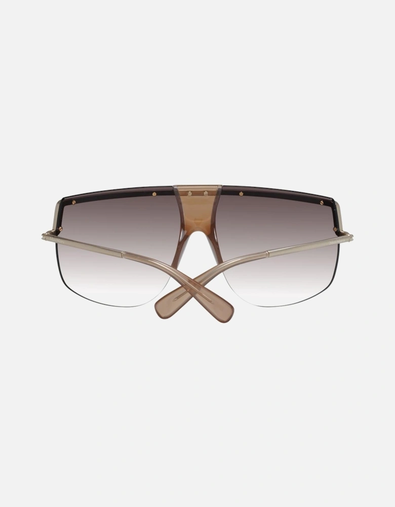 Gold Aviator Sunglasses with Brown Gradient Lenses - Category 3 Women