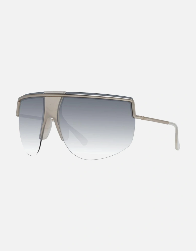 Silver Aviator Sunglasses with Mirrored and Gradient Lenses Women
