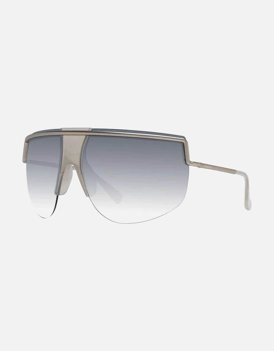 Silver Aviator Sunglasses with Mirrored and Gradient Lenses Women, 4 of 3