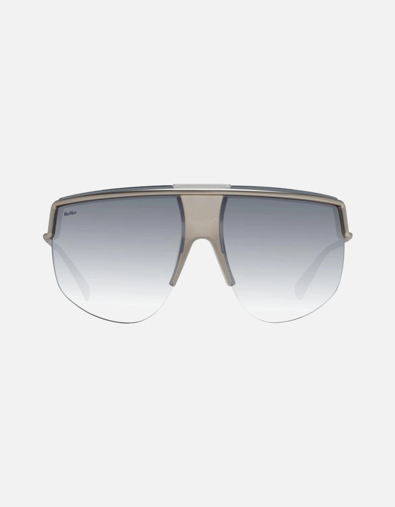 Silver Aviator Sunglasses with Mirrored and Gradient Lenses Women