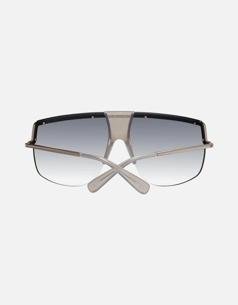 Silver Aviator Sunglasses with Mirrored and Gradient Lenses Women