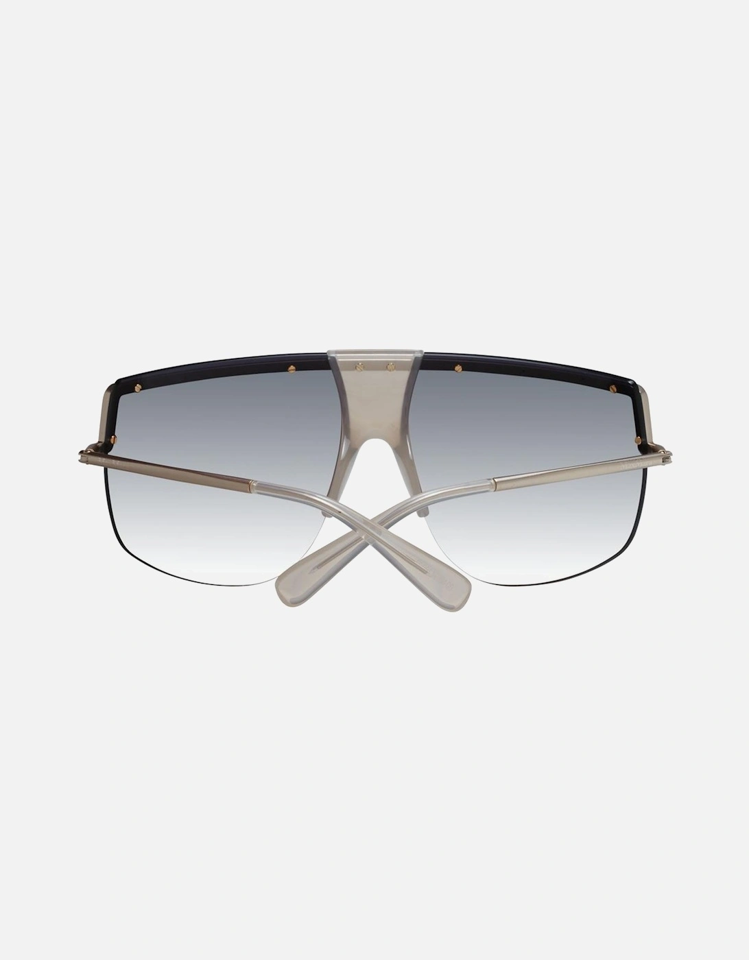 Silver Aviator Sunglasses with Mirrored and Gradient Lenses Women