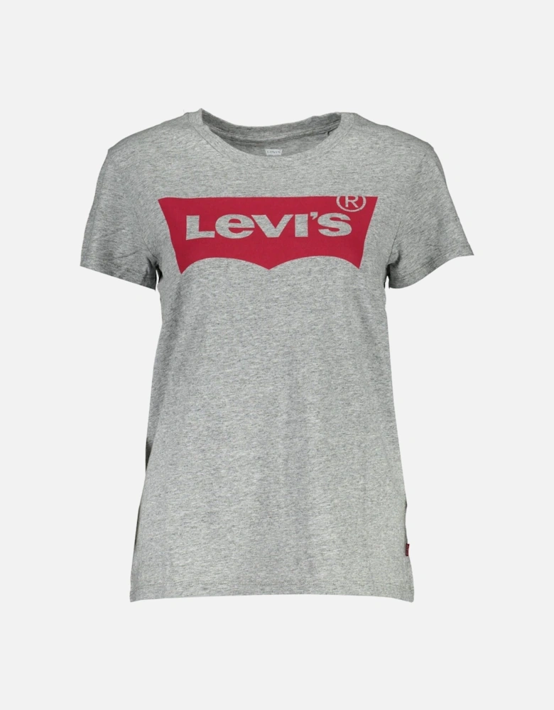 Soft Cotton Logo Tee Women - Gray T-Shirts