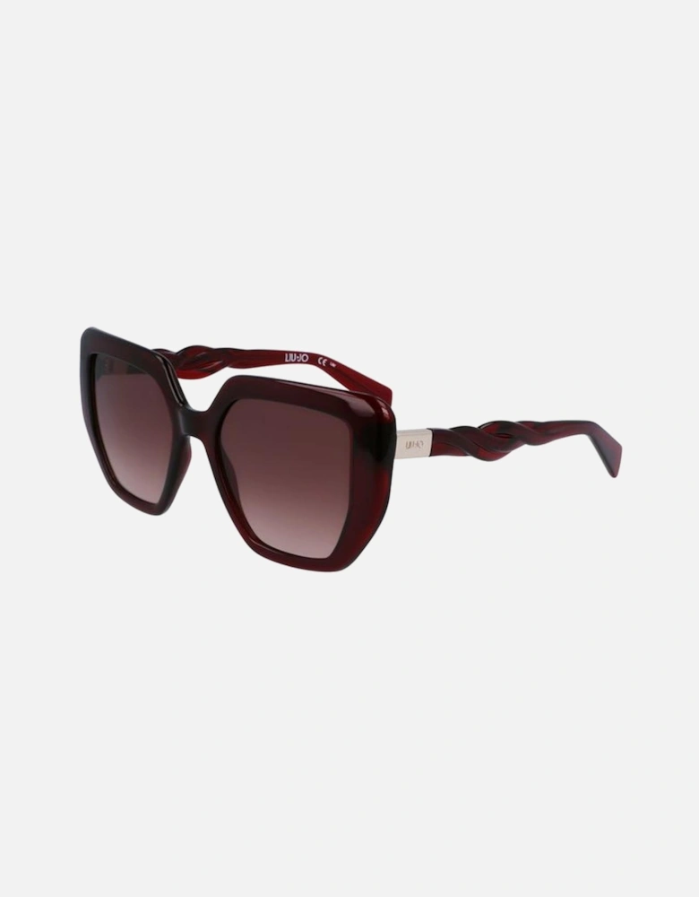 Leather Crossbody Bag with Gold-Tone Hardware Women - Pink Sunglasses