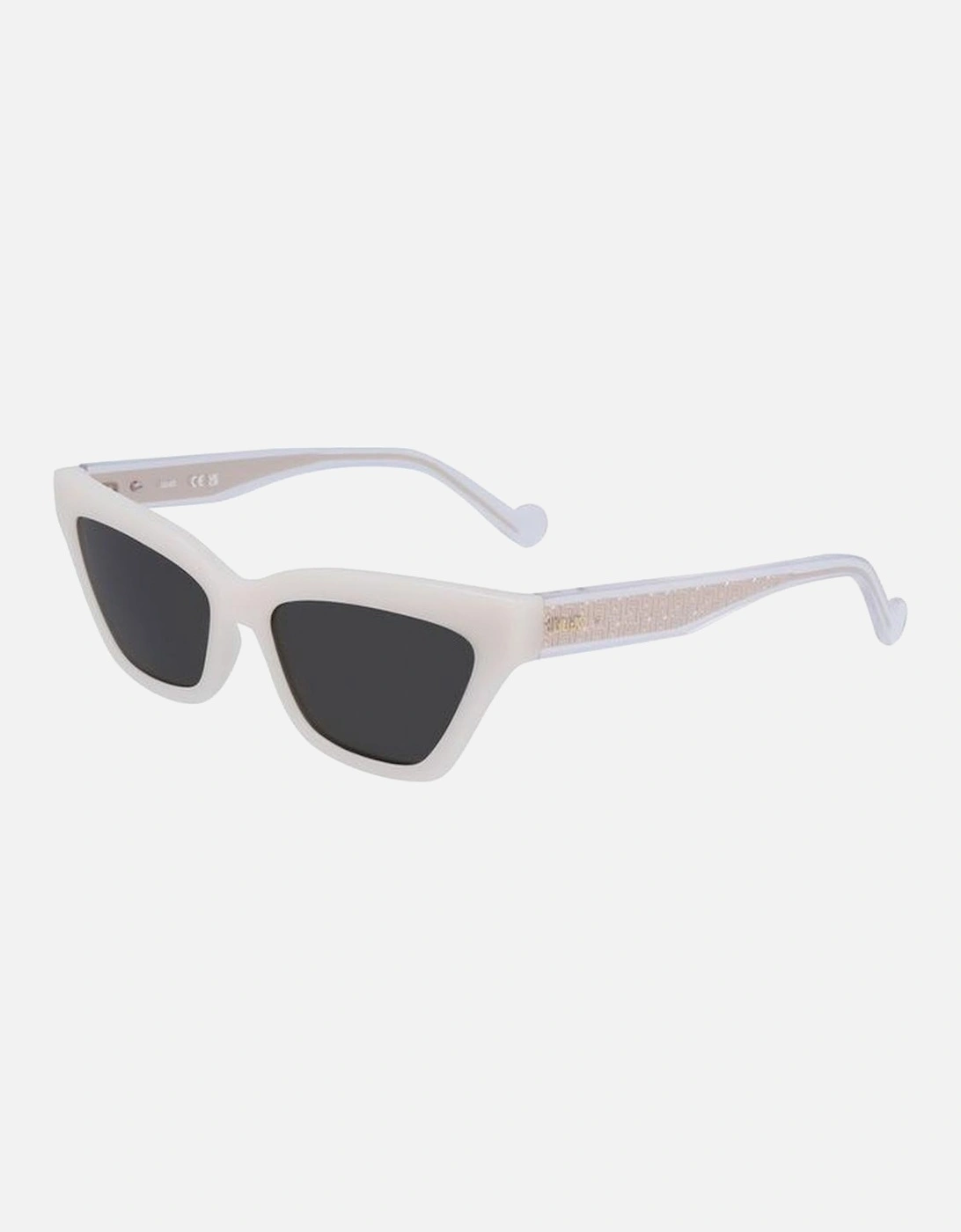 Leather Crossbody Bag with Gold-Tone Hardware Women - White Sunglasses