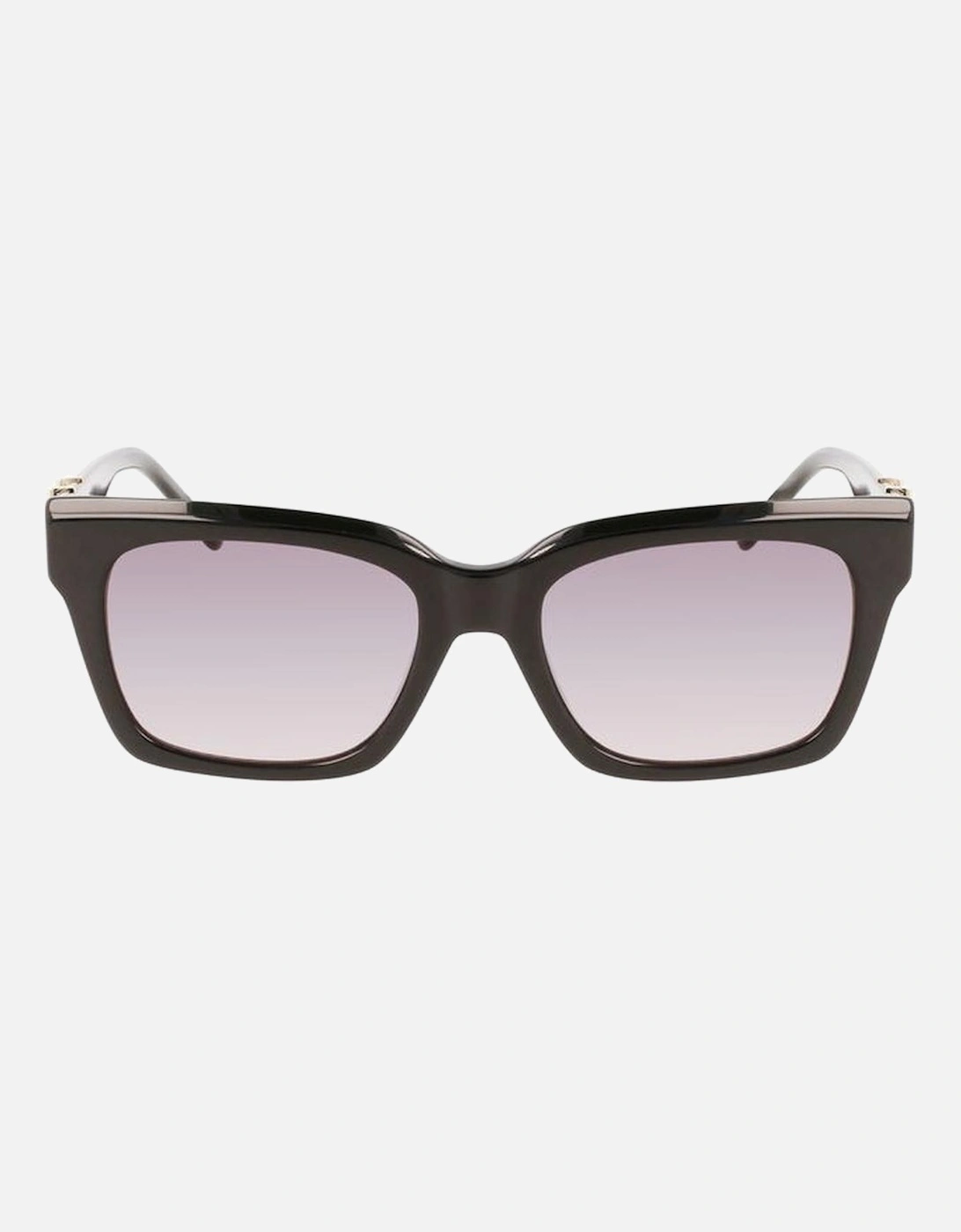 Leather Crossbody Bag with Chain Strap Women - Black Sunglasses, 4 of 3