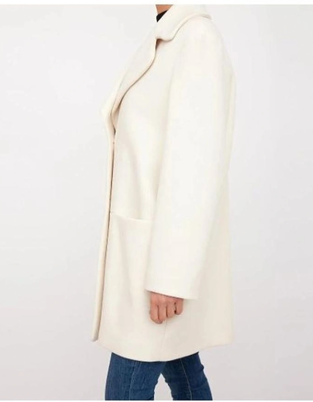Classic Wool Coat Model 10253 Women - White Jackets, 3 of 2