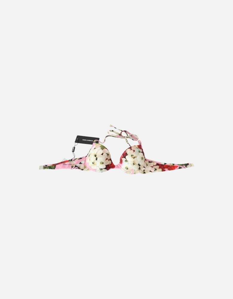 Floral Print Halter Bikini Top Women - Multicolor Swimwear