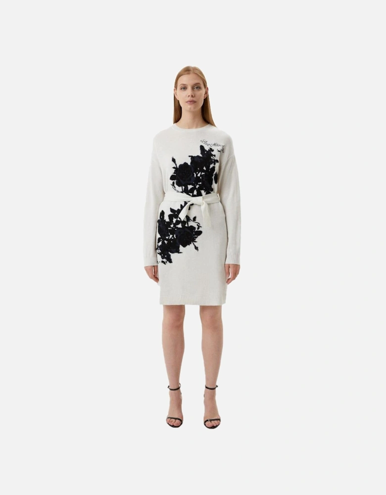 Floral Embroidered Mini Dress Women - White Dresses