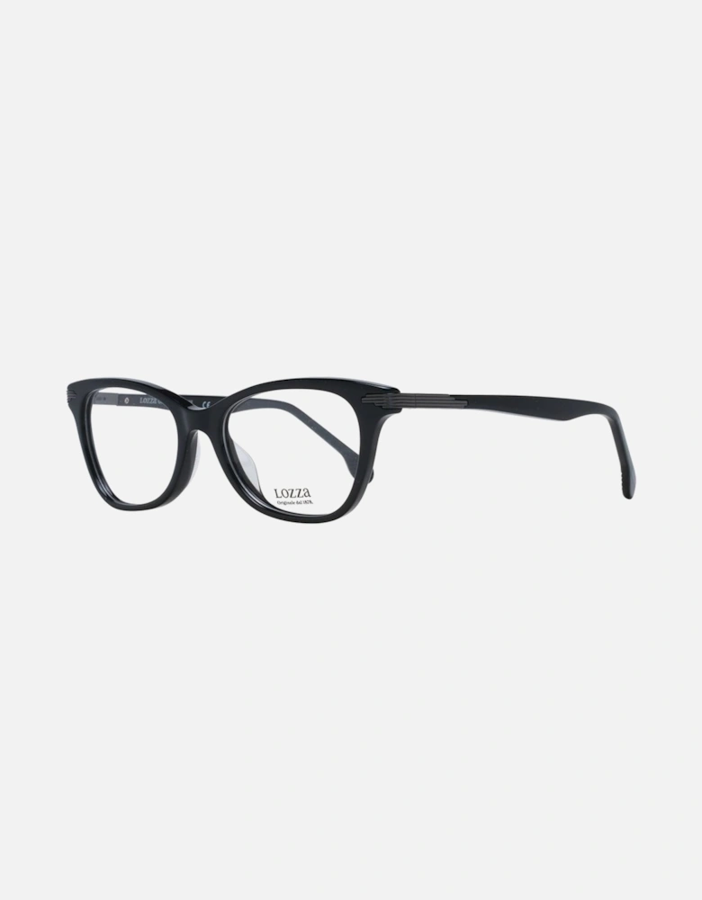 Black Acetate Rectangle Glasses with Demo Lenses and Branded Case