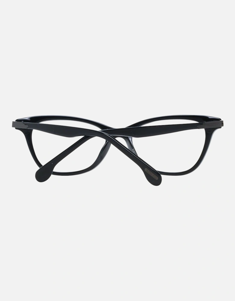 Black Acetate Rectangle Glasses with Demo Lenses and Branded Case